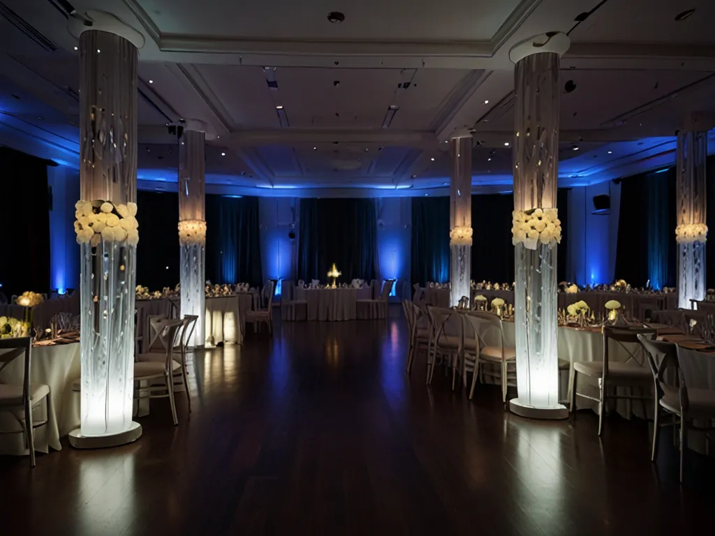 Elegant företagsevent med stämningsfull belysning