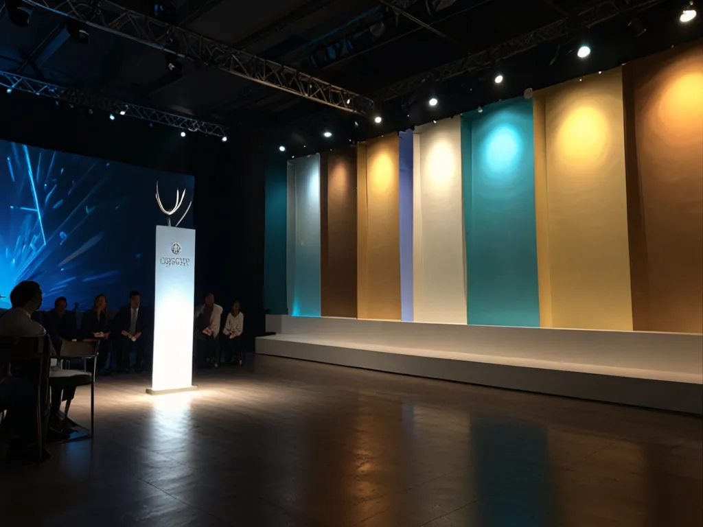 Produktlansering med kreativ presentation och belysning
