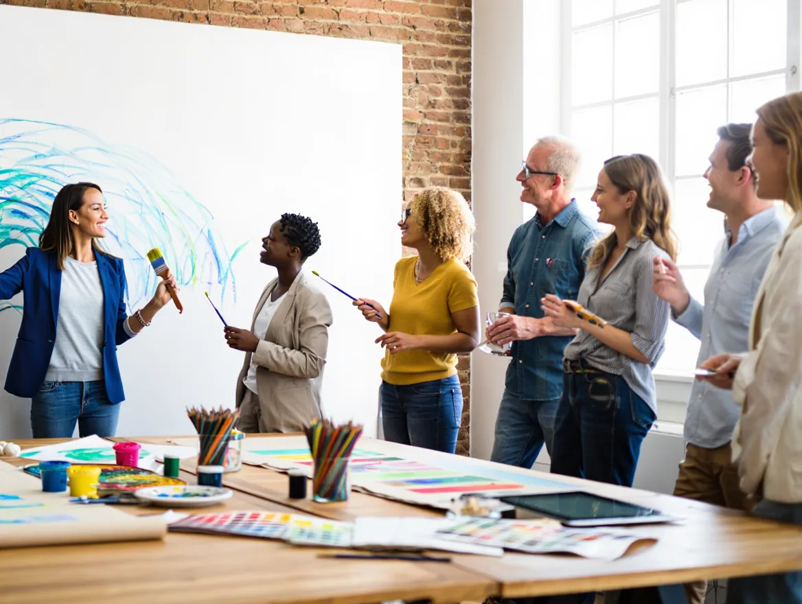 Teambuilding-aktivitet med kreativa workshops