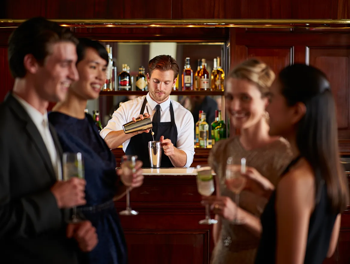 Exklusivt cocktailparty med professionell bartender